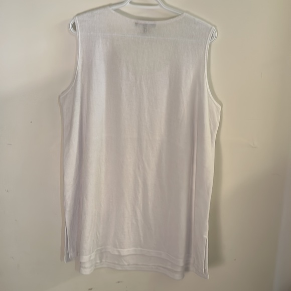 White, Picadilly Sleeveless Top, Size XXL - Picture 3 of 3
